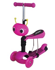 Самокат 2 в 1 Moby Kids Жучок розовый