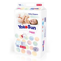 Подгузники YokoSun L (9-13 кг), 54 шт.