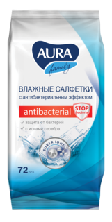 Влажные салфетки Aura Освежающие 72шт