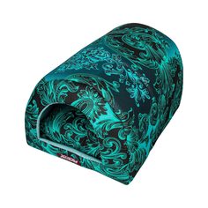 Домик для кошек и собак Xody Тоннель №1, хлопок, бирюза, 50x36x30см