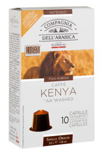 Капсулы Dell Arabica Kenya AA washed для кофемашин Nespresso 10 капсул Compagnia Dellarabica