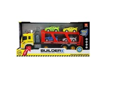 Машинка инерционная Junfa toys Автовоз с 4 машинками световые и звуковые эффекты