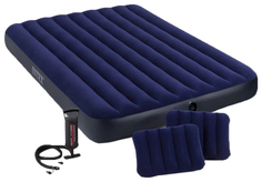 Матрас-кровать CLASSIC DOWNY 152х203х22см 2 подушки 43х28х9см, насос 68612 Intex