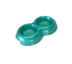 Миска для животных Homepet, двойная ( зеленый перламутр), 2х200 мл