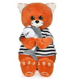 Игрушка мягкая Maxitoys Колбаскин морячок с зубастой акулой, 20 см