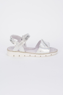 Сандалии для девочек Flamingo, цв. серебряный р.31