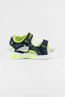 Сандалии с подсветкой для мальчиков Flamingo, цв. зеленый р.29