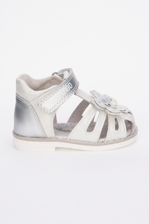 Босоножки для девочек Flamingo, цв. серебряный р.22