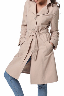 Плащ женский DizzyWay 20135 бежевый 56 RU