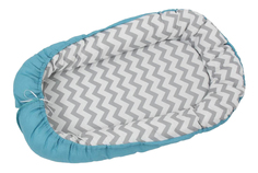 Бортик детский Гнездышко Polini Зигзаг, голубой
