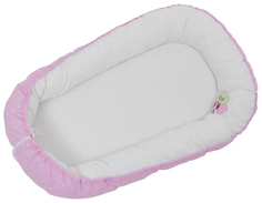 Бортик детский Гнездышко Polini Joy Весенняя мелодия, с вышивкой, розовый