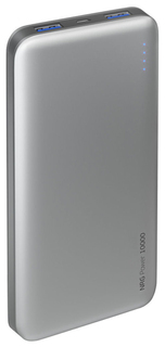 Внешний аккумулятор Deppa 10000mAh 2.1A 2xUSB gray