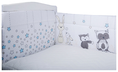 Бортик в кроватку Эдельвейс Лесные друзья, голубой