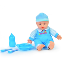 Кукла-младенец DollyToy Пупс с набором для кормления 30 см, в ассортименте