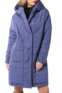 Пуховик-пальто женский DizzyWay 20112 синий 58 RU