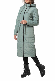 Пуховик-пальто женский DizzyWay 20101 зеленый 50 RU
