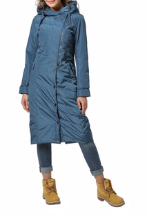 Пуховик-пальто женский DizzyWay 20104 синий 42 RU