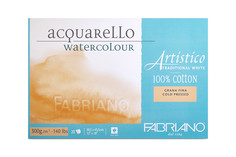 Блок для акварели "Artistico Traditional White", фин, 30,5x45,5 см, 20 листов Fabriano