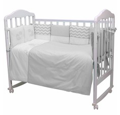 Борт в кроватку Топотушки Долли 12 подушек серый