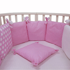 Борт в кроватку Топотушки 12 месяцев розовый