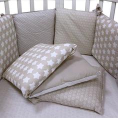 Борт в кроватку Топотушки 12 месяцев серый