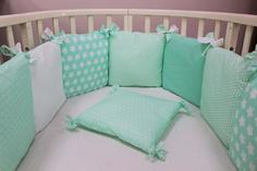Борт в кроватку Топотушки 12 месяцев бирюзовый