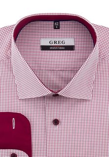 Рубашка мужская Greg 164/137/0142/Z/1p STRETCH_GB красная 43