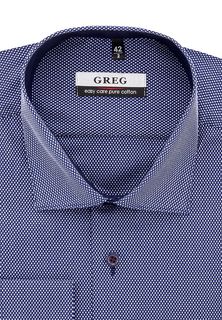Рубашка мужская Greg 213/111/8248/1_GB синяя 41