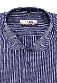 Рубашка мужская Greg 213/131/8248/Z/1_GB синяя 43