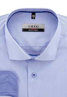 Рубашка мужская Greg 211/138/Z/1p STRETCH голубая 38
