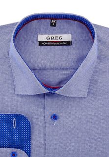 Рубашка мужская Greg 213/131/1761/Z/1p_x синяя 43