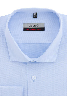 Рубашка мужская Greg 213/191/8283/Z_GB голубая 39