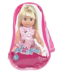 Кукла в рюкзаке Doll&me платье с кружевами