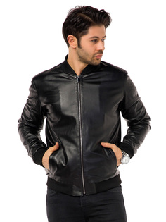 Кожаная куртка мужская Mondial E12_(BLACK) черная 62 EU