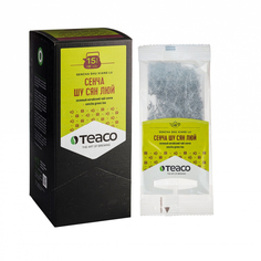TeaCo Пакетированный зеленый чай на чайник "Сенча Шу Сян Люй" TEACO, 15 пак. по 3 г