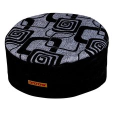 Лежанка для кошек и собак Xody Пуф Релакс №1флок, спандбонд 50x50x25см серый, черный