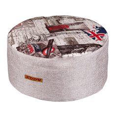 Лежанка для кошек и собак Xody Пуф Релакс №1 флок (Лондон) 50x50x25см