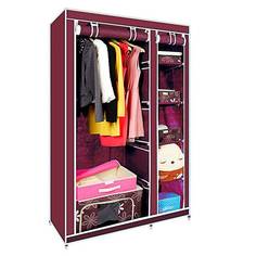 Складной каркасный тканевый шкаф Wardrobe closet 110х45х175 см бордовый