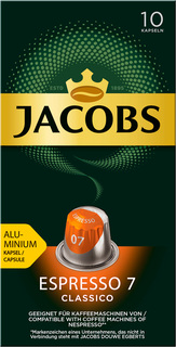 Кофе в алюминиевых капсулах Jacobs Espresso № 7 Classico, 10 штук Nespresso