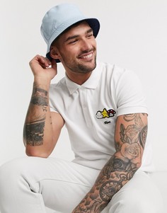 Белое поло из пике Lacoste X FriendsWithYou-Белый