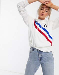 Худи белого цвета с полосками Polo Ralph Lauren-Белый