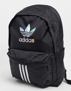 Черный рюкзак с 3D-логотипом и 3 полосками adidas Originals