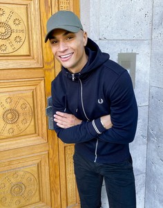 Темно-синий худи на молнии Fred Perry