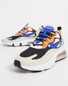 Кроссовки синего/черного/оранжевого цвета Nike Air Max 270 React-Мульти