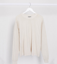 Светло-бежевый лонгслив oversized с манжетами ASOS DESIGN Tall