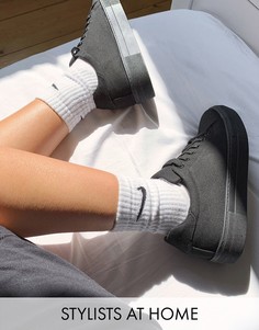 Черные кроссовки на платформе со шнуровкой ASOS DESIGN-Черный