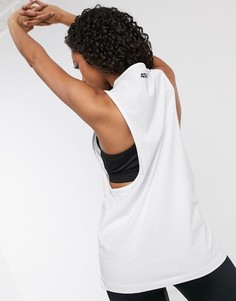 Хлопковая майка с заниженными проймами ASOS 4505-Белый