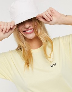 Кремовая футболка с маленьким логотипом Vans-Кремовый