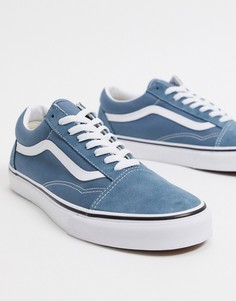Сине-белые кроссовки Vans-Синий