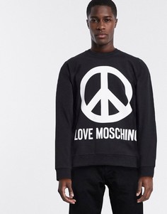 Свитшот с логотипом Love Moschino-Черный